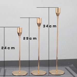 3Pcs Metal Candle Holders