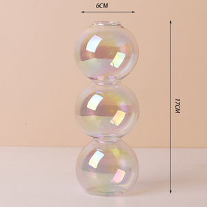 Iridescent Glass Candle Holders