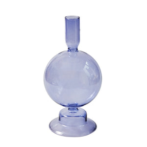 Floriddle Lilac Candle Holders Glass Candlestick holder for Wedding Table Centerpieces Nordic Vase Home Decoration Gift