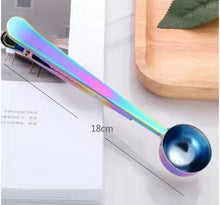 Load image into Gallery viewer, Two-in-one Stainless Steel Coffee Spoon &amp; Sealing Clip
