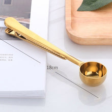 Load image into Gallery viewer, Two-in-one Stainless Steel Coffee Spoon &amp; Sealing Clip
